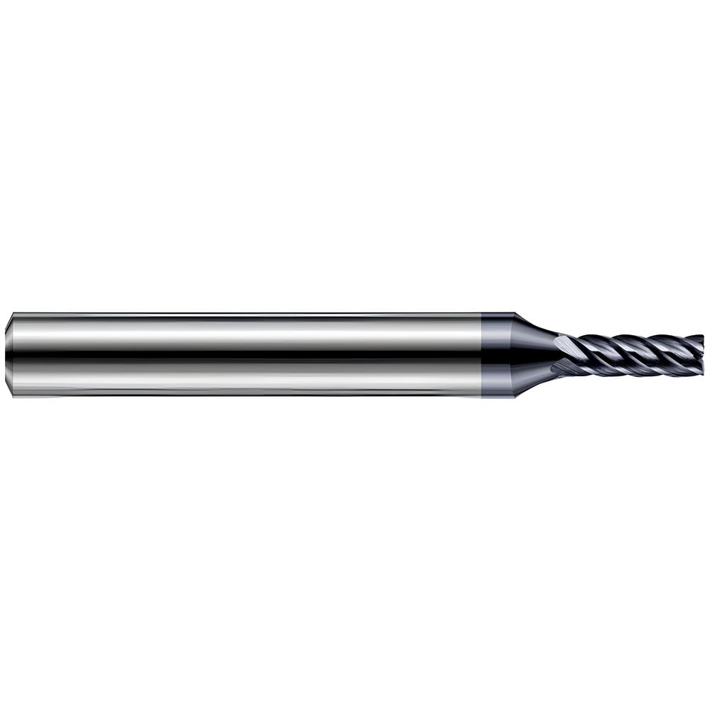 Corner Radius End Mill: 1/4" Dia, 3/4" LOC, 0.0100" Radius, 5 Flute, Solid Carbide