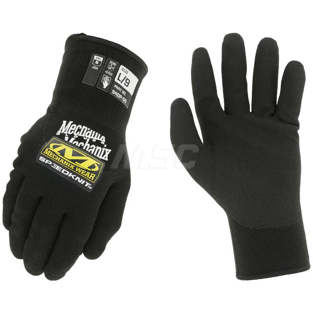 Field Work Gloves: Mechanix Wear SPEEDKNIT&trade; THERMAL S4DP05, Size Large, Nitrile-Coated Knit