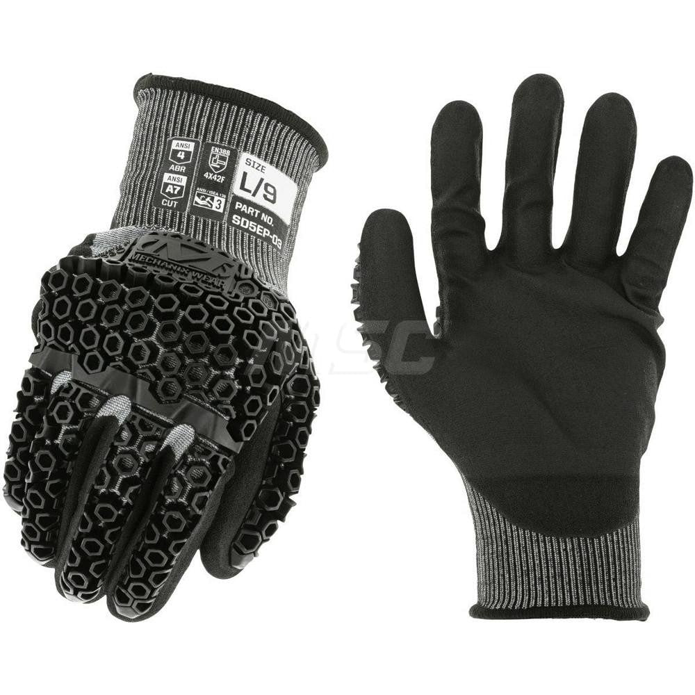 Impact Gloves: M-Pact SPEEDKNIT&trade; M-PACT D3O SD5EP03, Size X-Large, Nitrile-Coated HPPE, Tungsten Steel & Knit