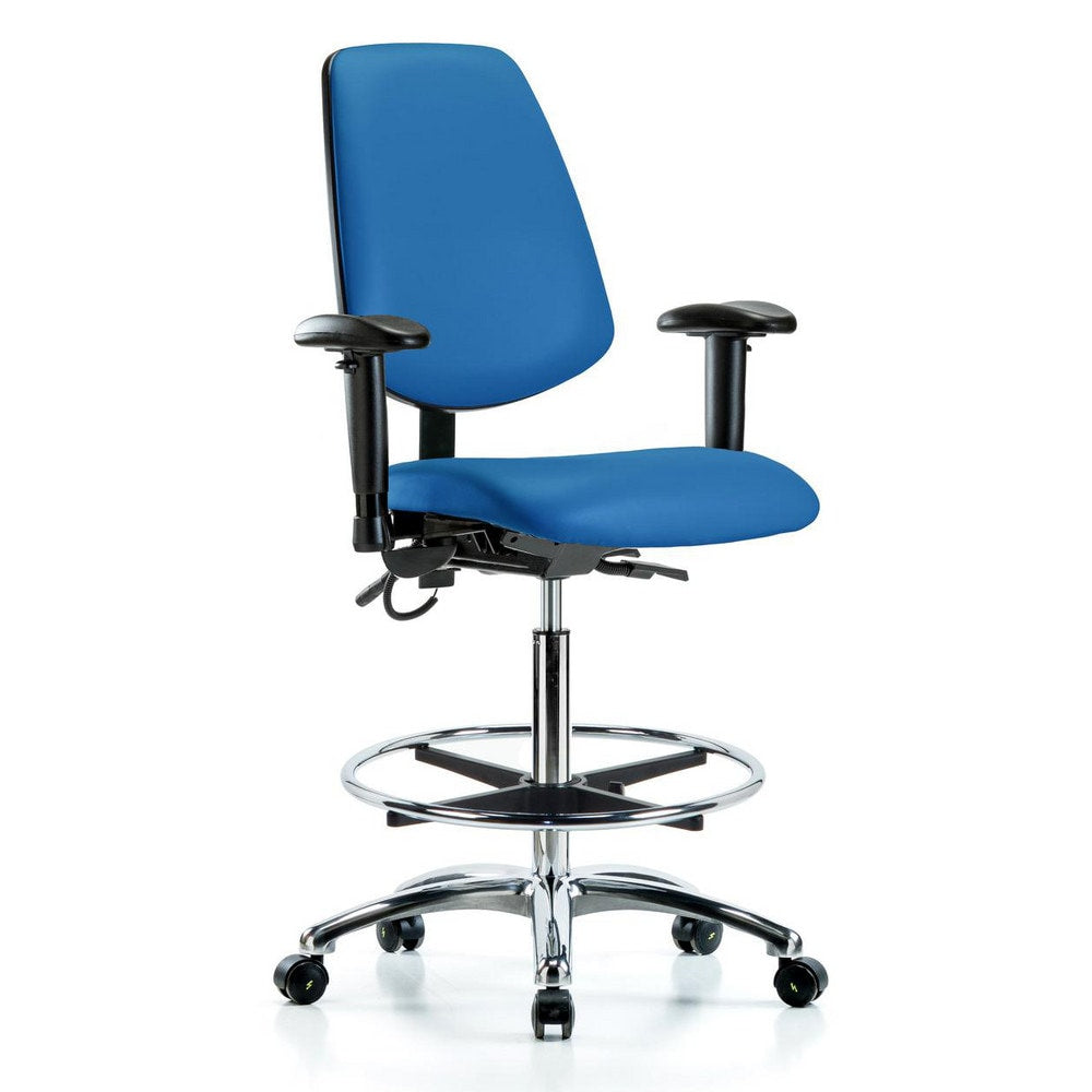 ESD Task Chair: ESD Vinyl, 36" Seat Height, Blue