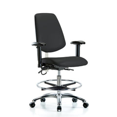 ESD Task Chair: ESD Vinyl, 29" Seat Height, Black