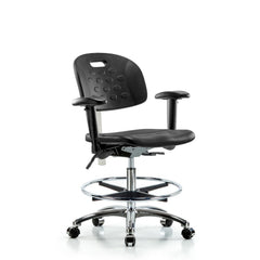 Clean Room Task Chair: Polyurethane, 28" Seat Height, Black