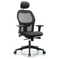 Mesh Office Task Chair: Vinyl, 23" Seat Height, Carbon