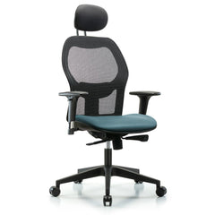 Mesh Office Task Chair: Vinyl, 23" Seat Height, Storm