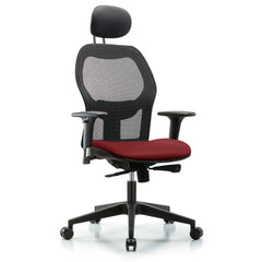 Mesh Office Task Chair: Vinyl, 23" Seat Height, Borscht