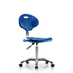 Clean Room Task Chair: Polyurethane, 27" Seat Height, Blue