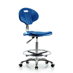 Clean Room Task Chair: Polyurethane, 33-1/2" Seat Height, Blue