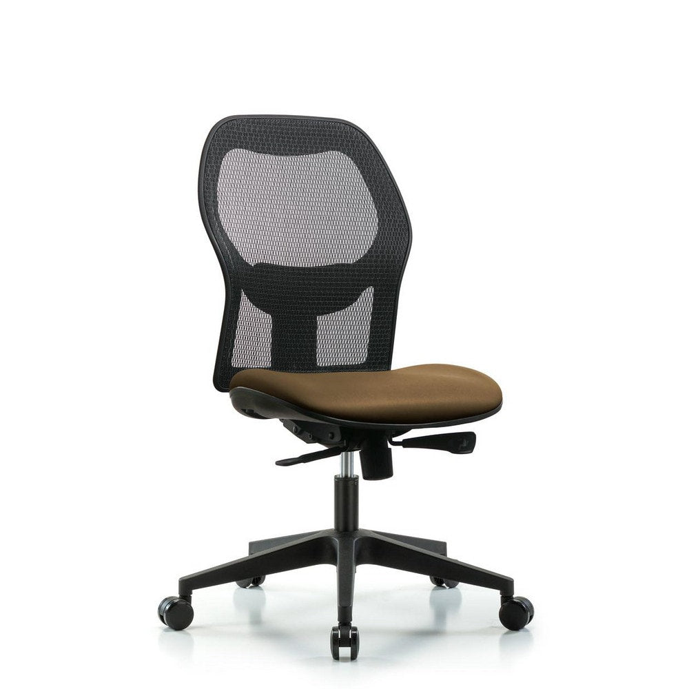 Mesh Office Task Chair: Vinyl, 23" Seat Height, Taupe