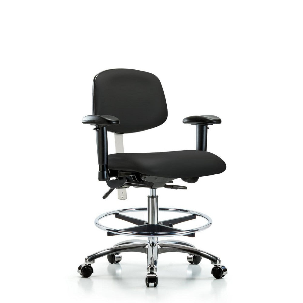 Clean Room Task Chair: Vinyl, 29" Seat Height, Black