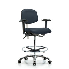 Clean Room Task Chair: Vinyl, 36" Seat Height, Imperial Blue