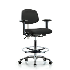 Clean Room Task Chair: Vinyl, 36" Seat Height, Black