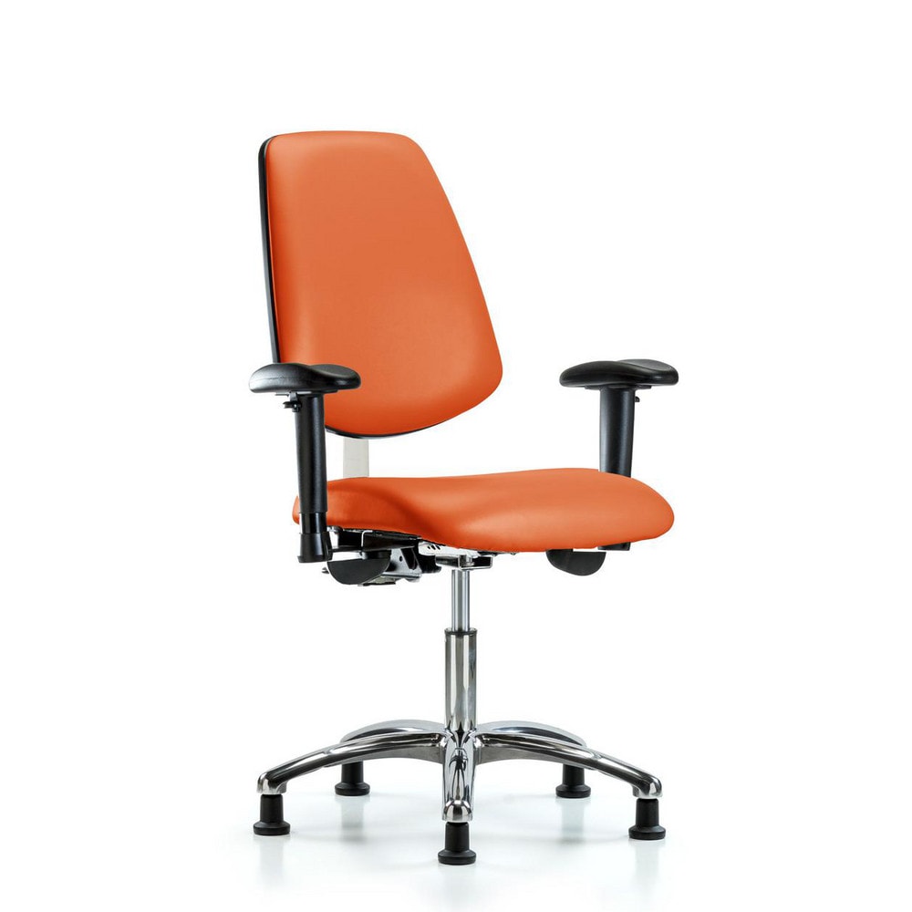 Clean Room Task Chair: Vinyl, 24" Seat Height, Orange Kist