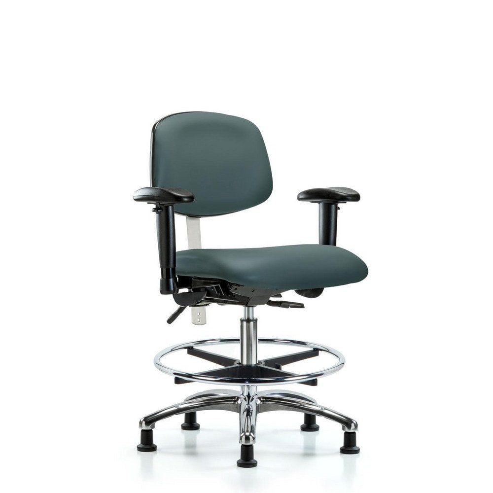 Clean Room Task Chair: Vinyl, 29" Seat Height, Colonial Blue