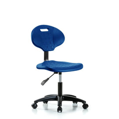 Polyurethane Task Chair: Polyurethane, 21" Seat Height, Blue