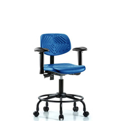 Polyurethane Task Chair: Polyurethane, 26-1/4" Seat Height, Blue