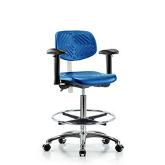 Clean Room Task Chair: Polyurethane, 34-3/4" Seat Height, Blue