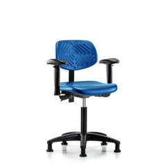 Polyurethane Task Chair: Polyurethane, 26-3/4" Seat Height, Blue