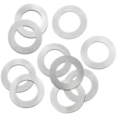 Metal Shim Stock: Round Shim, 0.0050" Thick, 13/16" Long, 13/16" Wide, 1010 Steel