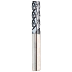 Corner Radius End Mill: 5/8" Dia, 2-1/8" LOC, 0.0300" Radius, 4 Flute, Solid Carbide