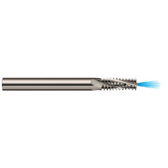 Helical Flute Thread Mill: 4-40, Internal & External, 3 Flute, 0.1250" Shank Dia, Solid Carbide