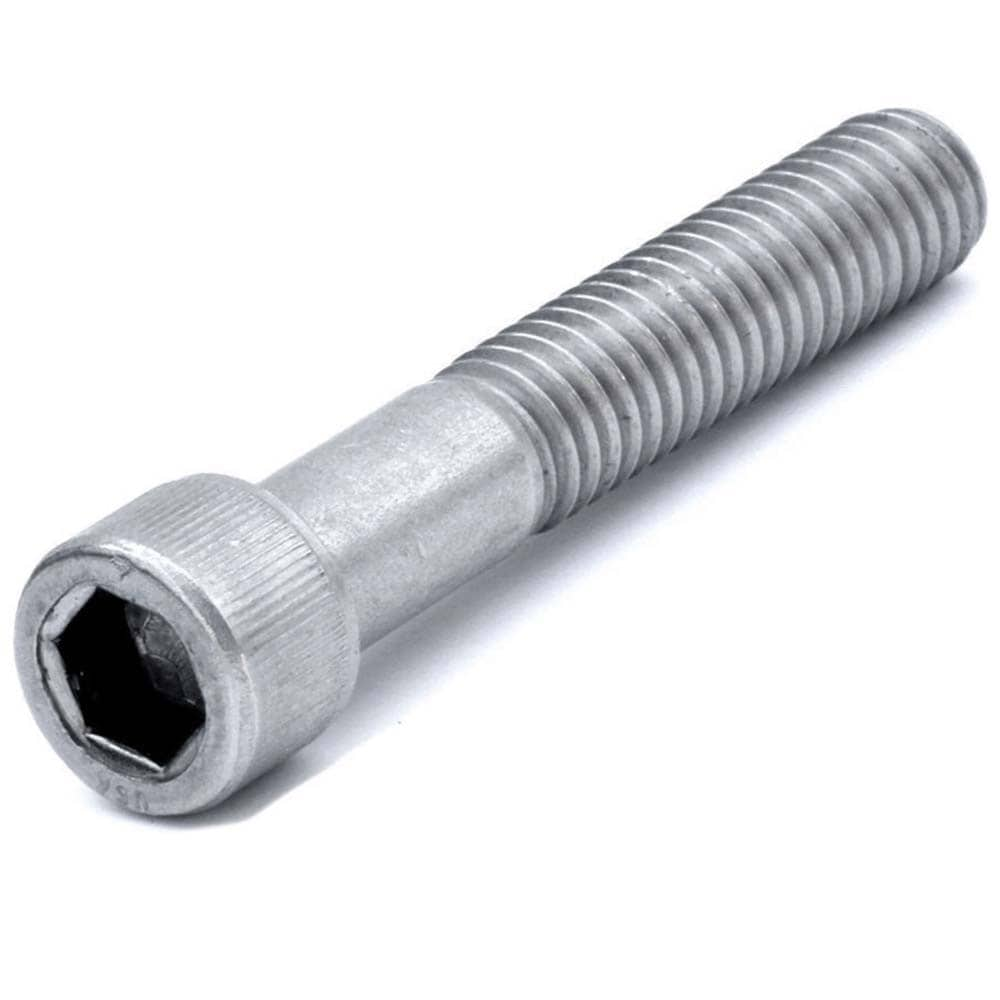 Hex Socket Cap Screw: 1/4-28 Thread, 2-3/4" Length Under Head, Stainless Steel, Bright/Uncoated Finish