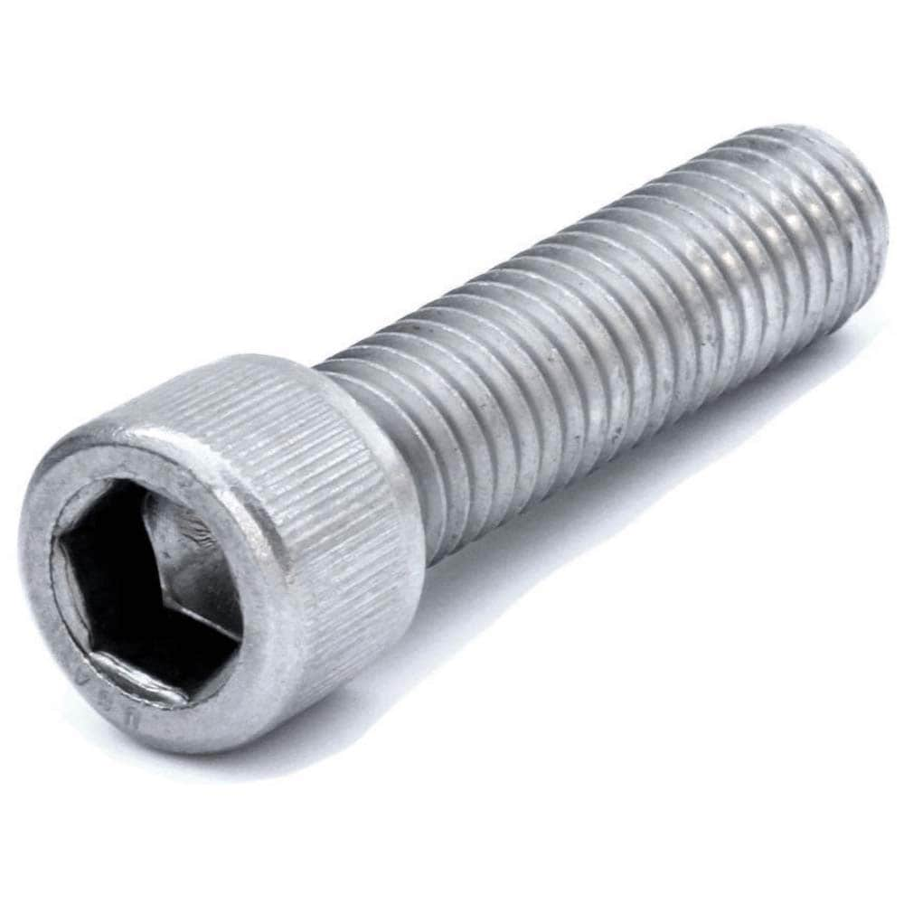 Hex Socket Cap Screw: 1/4-20 Thread, 7/16" Length Under Head, Stainless Steel, Bright/Uncoated Finish