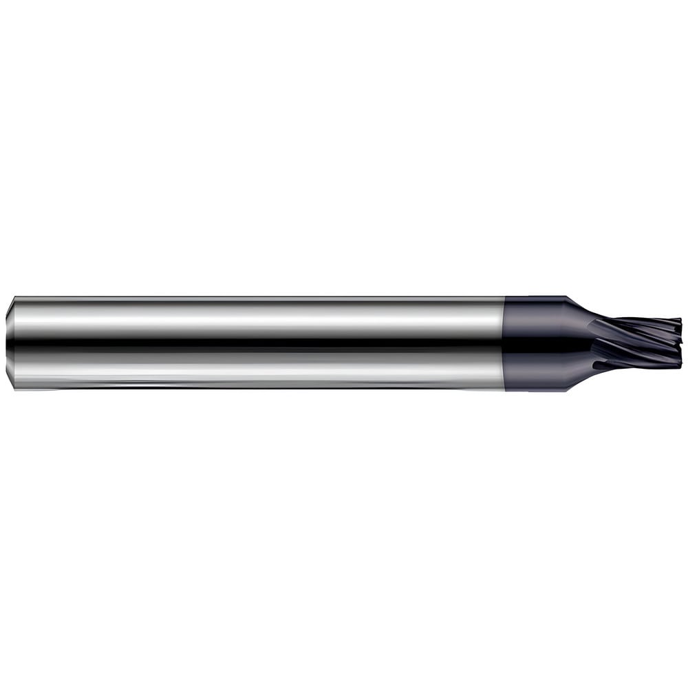 Corner Radius End Mill: 3/8" Dia, 1-1/8" LOC, 0.0150" Radius, 7 Flute, Solid Carbide