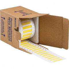 Label Maker Label: Yellow, Polyolefin, 500 per Roll