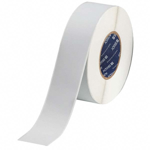 Continuous Tape for Printer: 2" x 300', Polyester, Light Gray