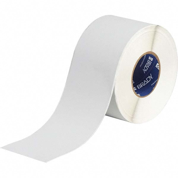 Continuous Tape for Printer: 4" x 300', Polyester, Light Gray