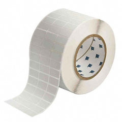 Label Maker Label: Light Gray, Metallized Polyester, 10,000 per Roll