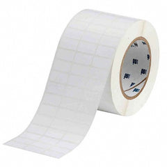 Label Maker Label: White, Polyester, 10,000 per Roll