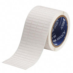 Label Maker Label: White, Polyester, 10,000 per Roll