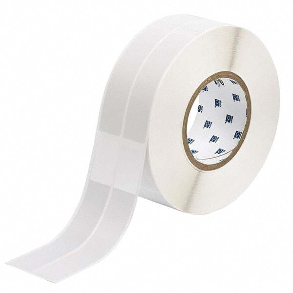 Label Maker Label: Clear & White, Vinyl, 1,000 per Roll