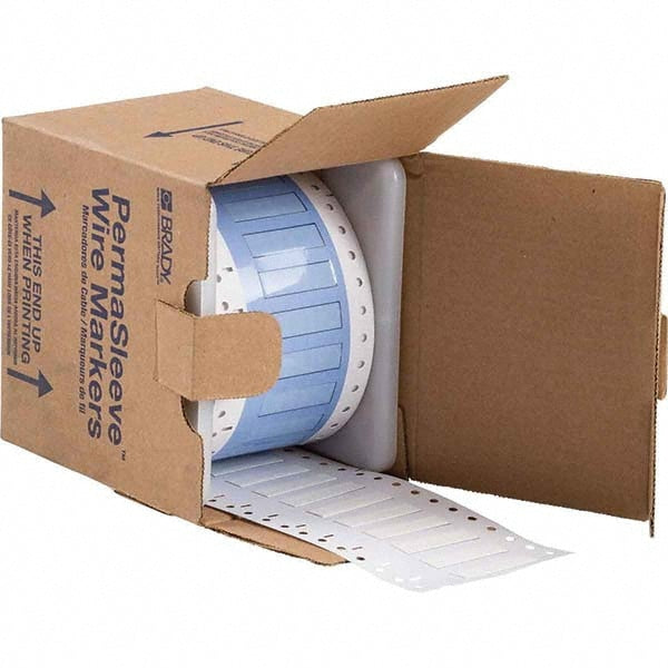 Label Maker Label: White, Polyolefin, 1-1/2" OAW, 500 per Roll