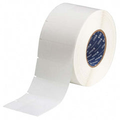 Label Maker Label: Clear & White, Polyester, 1-1/2" OAW, 3,000 per Roll