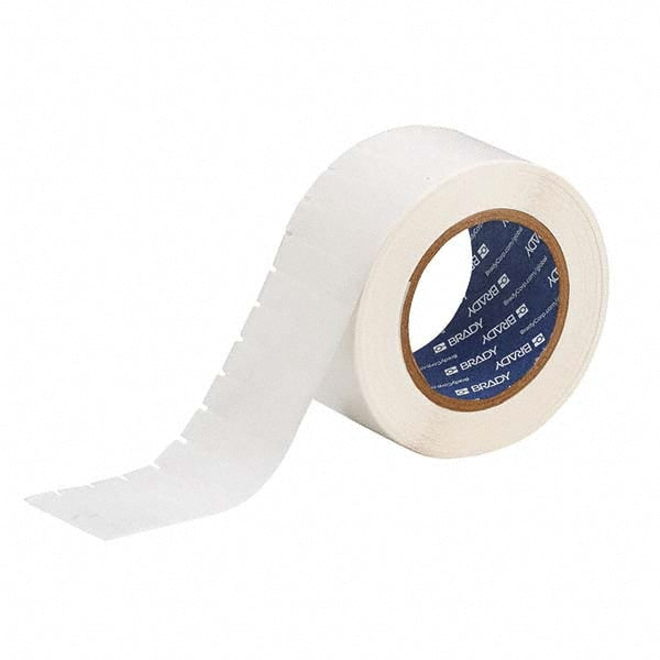 Label Maker Label: Clear & White, Polyester, 1/2" OAW, 3,000 per Roll