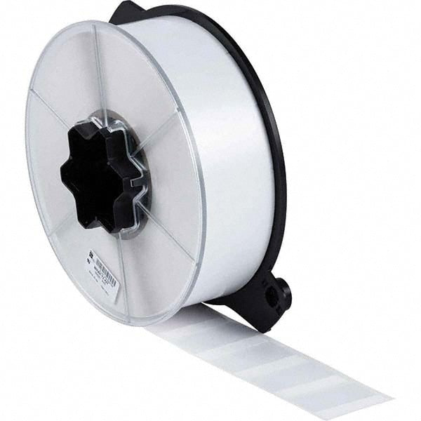 Label Maker Label: Clear & White, Vinyl, 3,600 per Roll