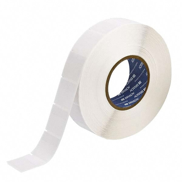 Label Maker Label: Clear & White, Vinyl, 1-1/2" OAW, 2,500 per Roll