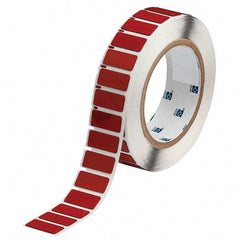 Label Maker Label: Red, Polyester, 500 per Roll