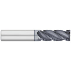 Corner Radius End Mill: 1/2" Dia, 1" LOC, 0.0600" Radius, 4 Flute, Solid Carbide