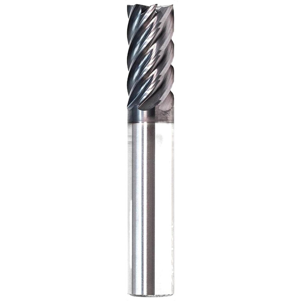 Corner Radius End Mill: 1/2" Dia, 1" LOC, 0.0200" Radius, 7 Flute, Solid Carbide