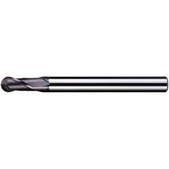 Ball End Mill: 5/16" Dia, 5/8" LOC, 2 Flute, Solid Carbide