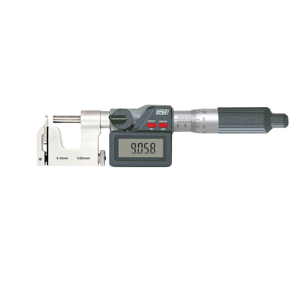 Multi-Anvil Micrometers; Operation Type: Electronic; Minimum Measurement: 0; Maximum Measurement: 1.00; Anvil Type: Flat; Minimum Measurement (mm): 0; Maximum Measurement (Decimal Inch): 1.00; Maximum Measurement (mm): 1.00; Thimble Type: Ratchet; Number