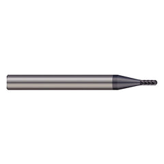 Ball End Mill: 5/64" Dia, 13/32" LOC, 6 Flute, Solid Carbide