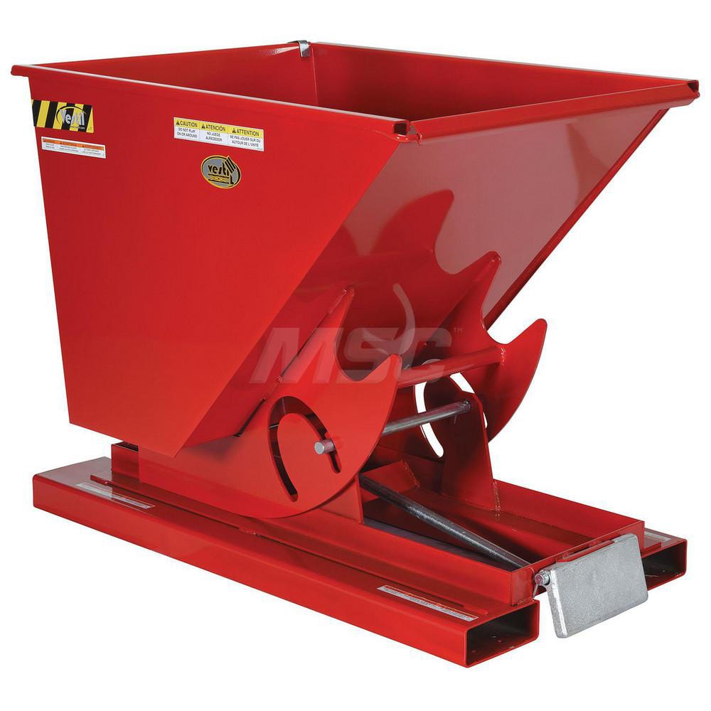 Stationary Tilt Hopper: 4,000 lb Capacity, 26" Wide, 51.88" Long, 38.0625" High