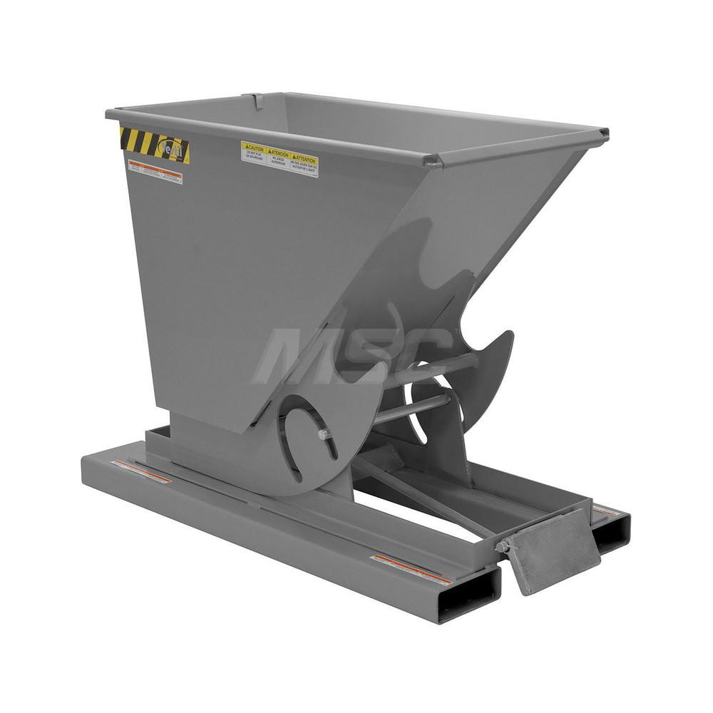 Stationary Tilt Hopper: 2,000 lb Capacity, 26" Wide, 51.88" Long, 38" High