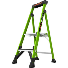 2 Step Fiberglass Foldable Step Ladder: Type IAA 375 lb Capacity 4' Height