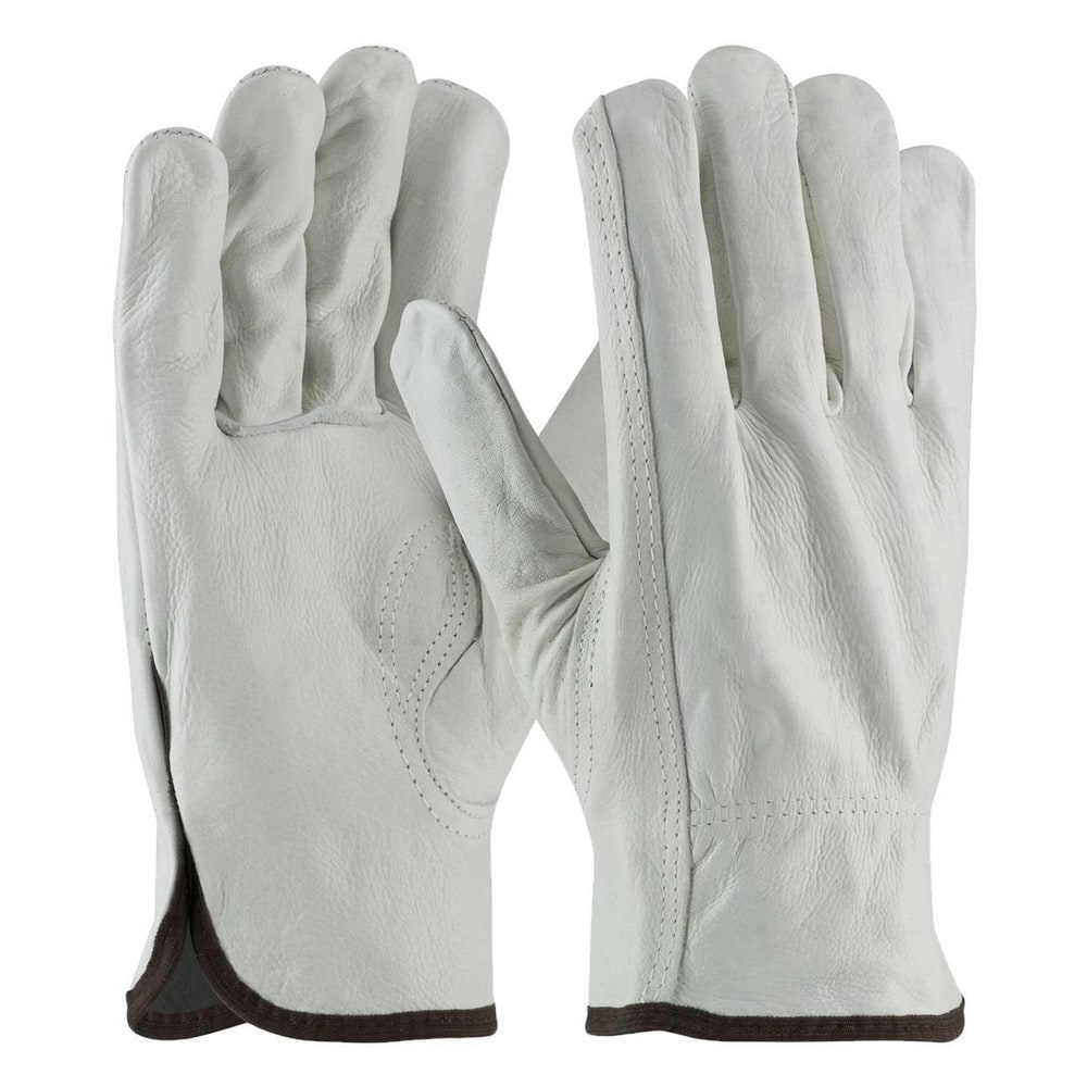 Work Gloves: PiP 68-163, Size 3X-Large, Split Cowhide Leather Lined, Split Cowhide, General Purpose