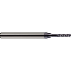 Ball End Mill: 5/64" Dia, 15/64" LOC, 4 Flute, Solid Carbide